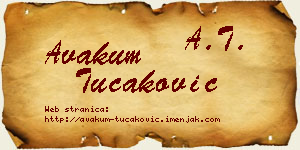 Avakum Tucaković vizit kartica